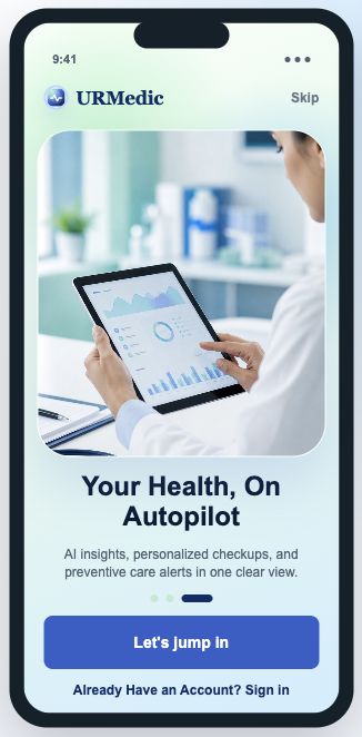 Onboarding health insights screen