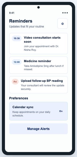 Notifications screen